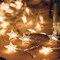 Christmas Star String Lights, 20 FT 40 LED Battery Operated Twinkle Lights – Warm White Hanging Star Fairy Lights for Bedroom, Office, Home, Camper, Indoor/Outdoor Xmas Tree Decorations (Warm White)
